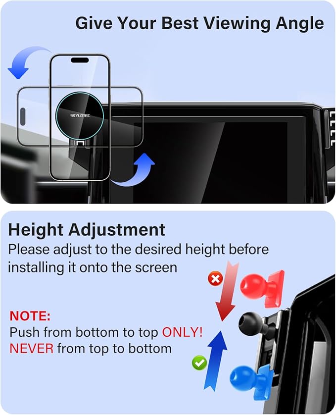 Phone Holder for BMW 4 Series 2021-2023/3 Series 2019-2022/2 Series 2022-2024 Accessories 10.25-Inch Screen, Car Magnetic Phone Mount Compatible with MagSafe, Magnets Fast Wireless Charger Phone Base