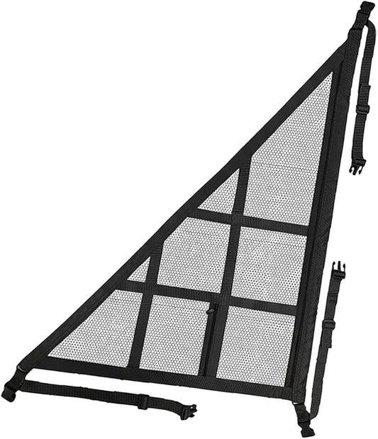 Double-Layer Car Ceiling Cargo Net, 31.49" x 20.86" Auto Roof Mesh Storage Pocket with Adjustable Buckle, 3 & 4-Handle Vehicle Interior Organizer Bag for Road Trips and Camping (Black)