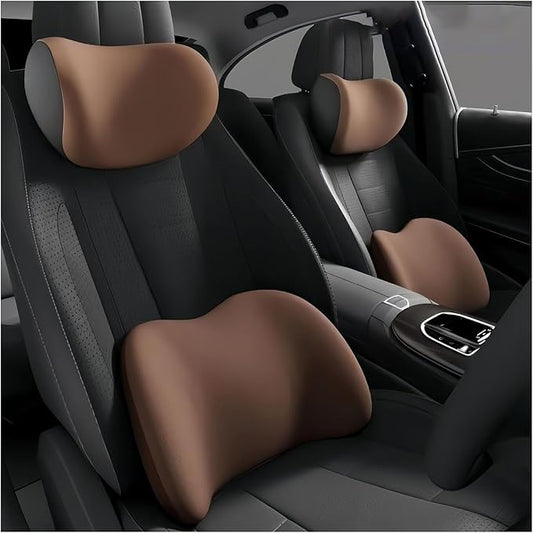 Car Lumbar Support Pillow and Car Neck Pillow Kit for Lexus is ES GS LS UX NX RX GX LX RC LC RX F Sport, Car Seat Neck Back Rest Pillows, Ergonomic Car Seat Headrest & Lumbar Cushion
