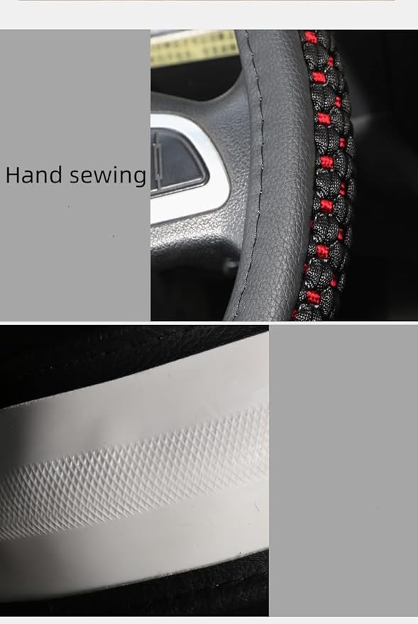 Size 16-20 Inch Ice Silk Ventilation Multi-Style Comfy Grip Steering Wheel Cover for Truck, Bus, Big Rig Trucker,SUV， Anti-Slip Design 16-20 Inch (Brown, 17)