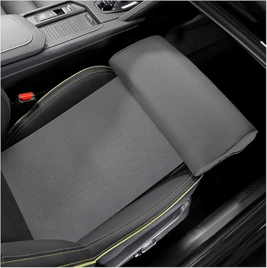 HZEL Car Seat Extender Leg Support Cushion, Lengthen Memory Foam Vehicle Front Seat Leg Support Extension Pad for Driving, Comfortable Automobile Extended Thigh Pillow, Universal Fit (Grey)