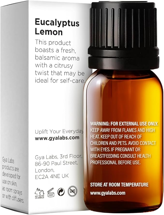 100% Pure Eucalyptus Lemon Essential Oil - 0.34 Fl Oz - Eucalyptus Lemon Oil for Hair, Skin, Diffuser, Aromatherapy & DIY Candle Making Scent
