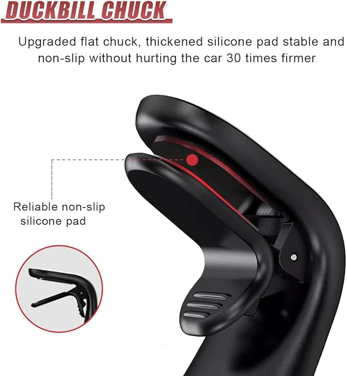YoRise Magnetic Car Phone Holder, L Type 360° Rotatable Adjustable Car Air Vent Cellphone Mount, No-Hand Clip-On Navigation Bracket, Universal Vehicle Smartphones Stand Accessories (Black)