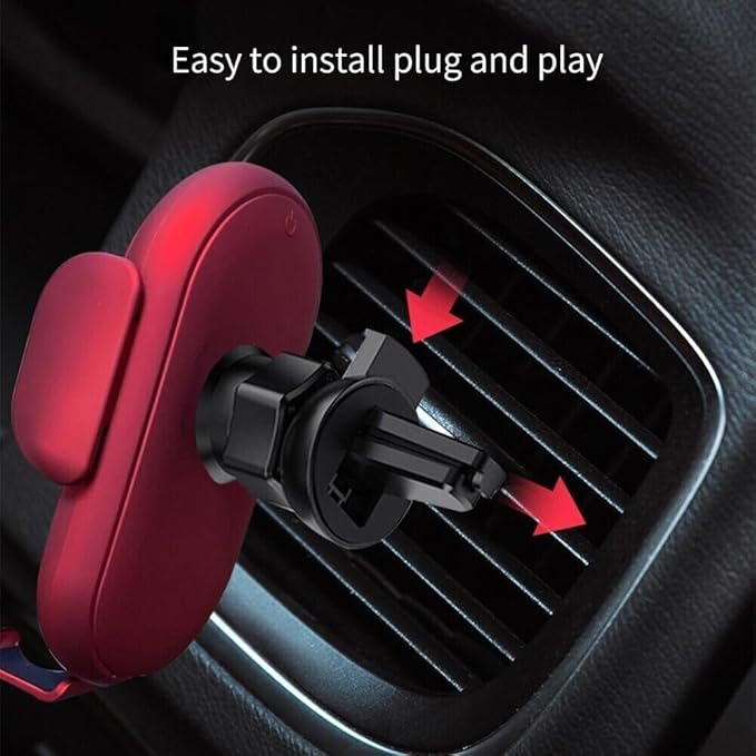 Smart Car Wireless Charger Phone Holder, Fashion Car Charger, Smart Sensor Car Wireless Charger, Automatic PhoneHolder forCar, for All Phone (Blue)