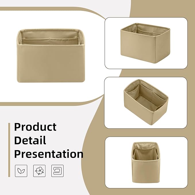 DGAZ Silk Purse Organizer Insert Fits LV Speedy 16/20/25/30/35/40/45 bags，Silky Smooth Bag Organizer，Luxury Handbag & Tote Shaper(S2 trench,SP30)