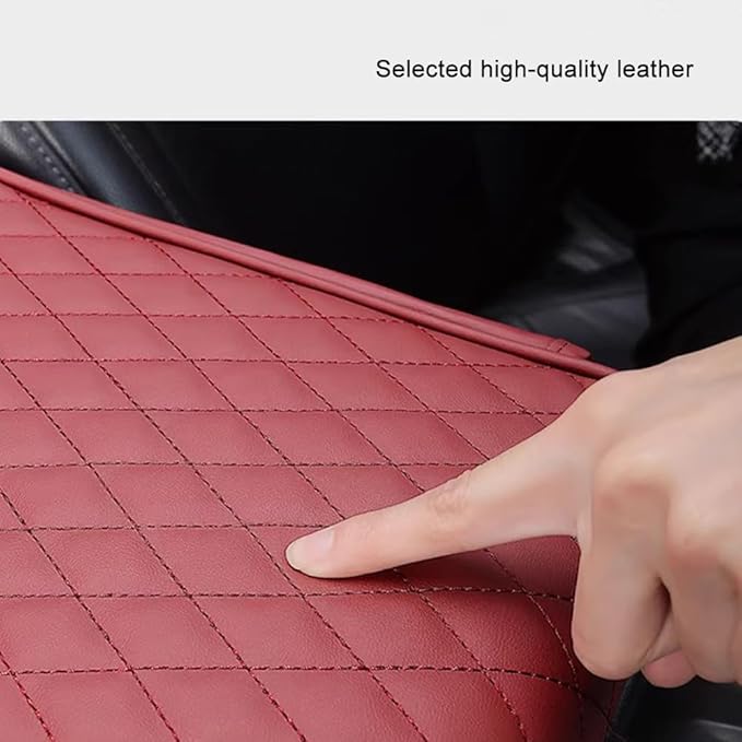Car Armrest Pad for Mazda CX-3 CX-5 CX-30 CX3 CX30 CX5 2015-2020 2021 2022 2023 Leather Armrest Box Mat Center Console Cushion Pad Universal Armrest Seat Box Cover Protector,Red, normal