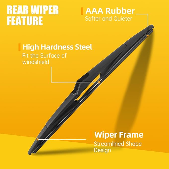 MIKKUPPA 28"+28"+12" Windshield Wiper Blades Replacement for 2012-2018 Ford Focus Original Factory Quality All Season Front Rear Wiper Blade Set (Pack of 3)