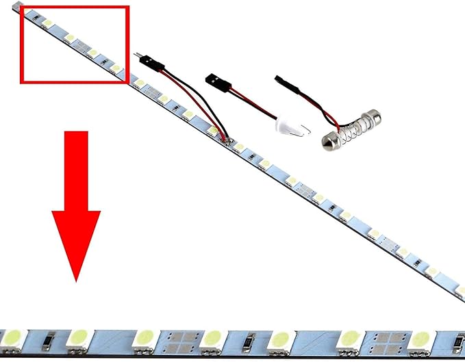iJDMTOY 18-SMD-5050 LED Strip Light Compatible with Car Trunk Cargo Area or Interior Illumination, Emerald Green