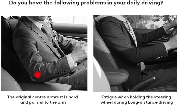 Center Console Booster Cover Car Armrest Box Pad Leather Arm Rest Cushion with Cup Holder Mobile Phone Storage Armrest Protection Pad for Car (Grid Coffee, 13.58 * 8.07 * 2.95 inch)