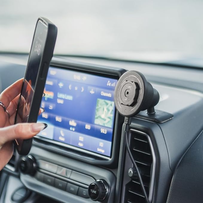 Quad Lock Adhesive Dashboard/Console Car Phone Holder Kit with MAG Wireless Charging Head V2 and MAG Phone Case for iPhone 16