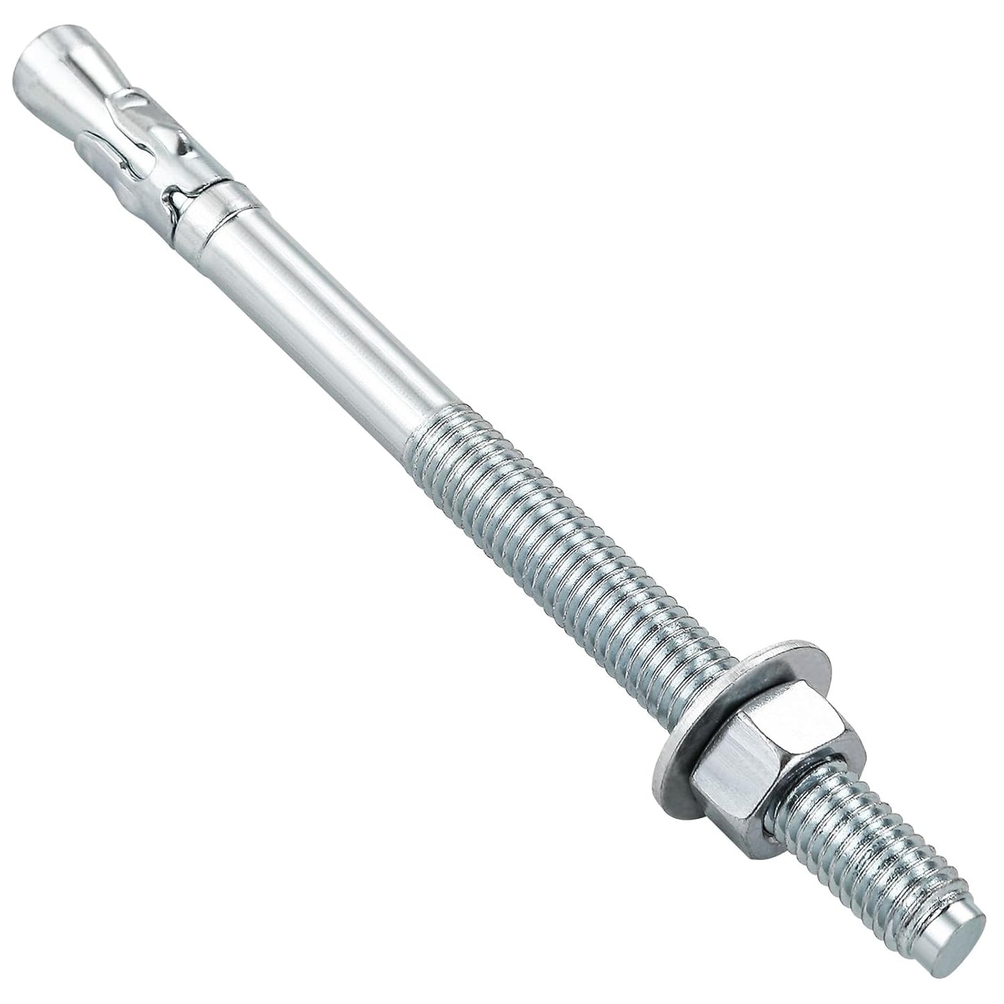 3/8x3" 10Pcs Inch Standard Fasteners for Heavy-Duty Zinc Wedge Anchors for Cement and Concrete