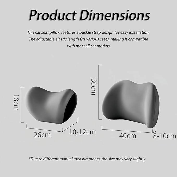 Car Lumbar Support Pillow and Car Neck Pillow Kit for Peugeot 807 2002-2010 2011 2012 2013 2014, Car Seat Neck Back Rest Pillows, Ergonomic Car Seat Headrest & Lumbar Cushion,C Coffee