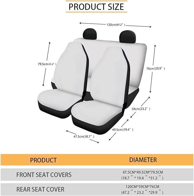 FKELYI American Flag Car Seat Cover Set, Skull Deer Gear Shift Knob, Handbrake, Steering Wheel, Cup Holder Coasters, Headrest