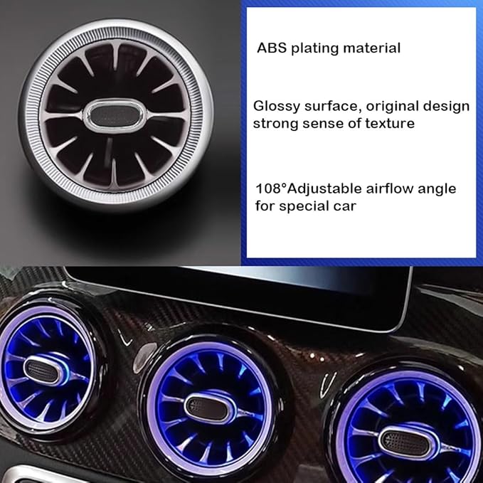 12 Colors Air Vent LED Ambient Light Atmosphere Lamp For Mercedes Benz W117 CLA-Class