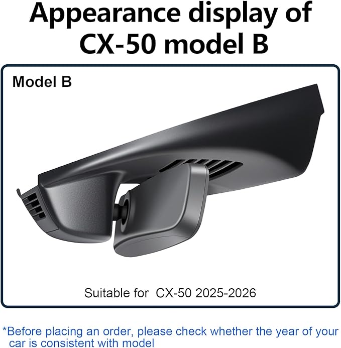 Mangoal Front 4K & Rear 1080p Dash Cam Custom fit for Mazda CX-50 2025 2026(Model B), UHD 2160P Video, Free App & WiFi, 128GB Card