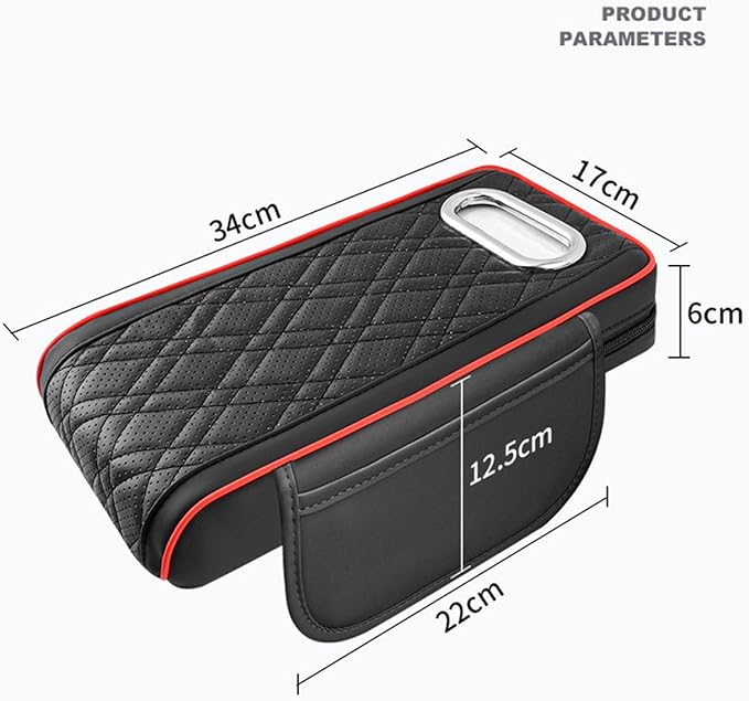 Car Armrest Cushion for Toyota Corolla X E140, E150 2006 2007 2008 2009 2010 2011 2012, Car Center Console Cover Armrest Pad with Cup Holder and Tissue Box, Car Accessories,Orange