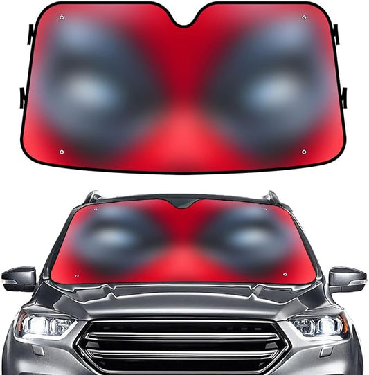 GENANY Funny Red Eyes Windshield Sun Shade for Car SUV Truck (55x30 Inches), Sun Shade Windshield, Shades for Front Windows, Protector Blocks UV, Car Decor