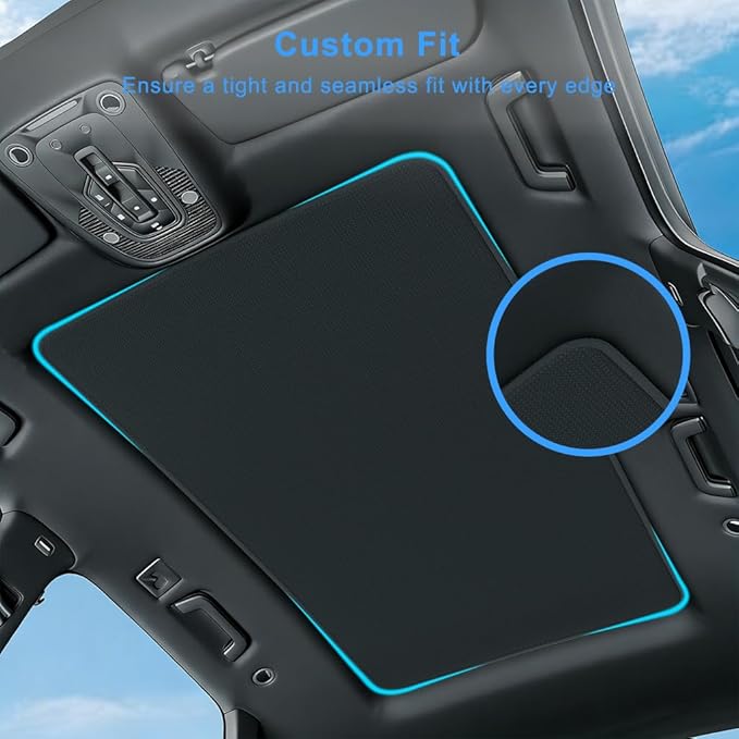 Car Sunroof Compatible with Volvo C40(Not for XC40) 2021-2023, Foldable Glass Roof Sunshade with Storage Bag, Sunshade Roof Heat Insulation Sun Protection Interior