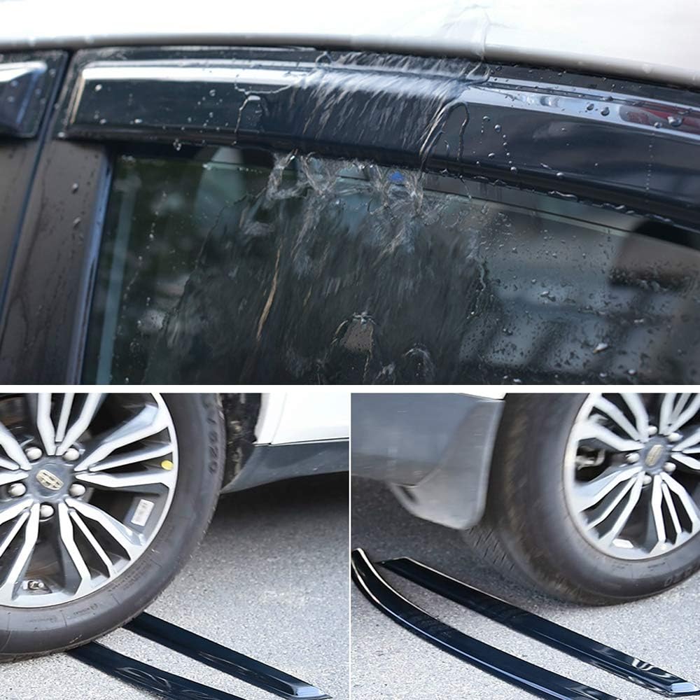94194 Side Window Visor Wind Vent Deflector fit for 2010-2019 Ford Taurus,4pcs Nice Looking Outside Mount Style Shade Sun Rain Guards Set