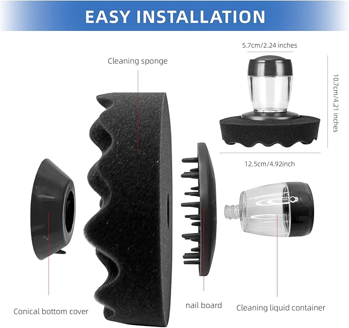 Tire Shine Applicator with 2 Heavier-Duty Detachable Foam Applicator Pads for Car Cleaning and Fine Polishing Reusable Tire Dressing Applicator for Car Truck SUV Motorcycle