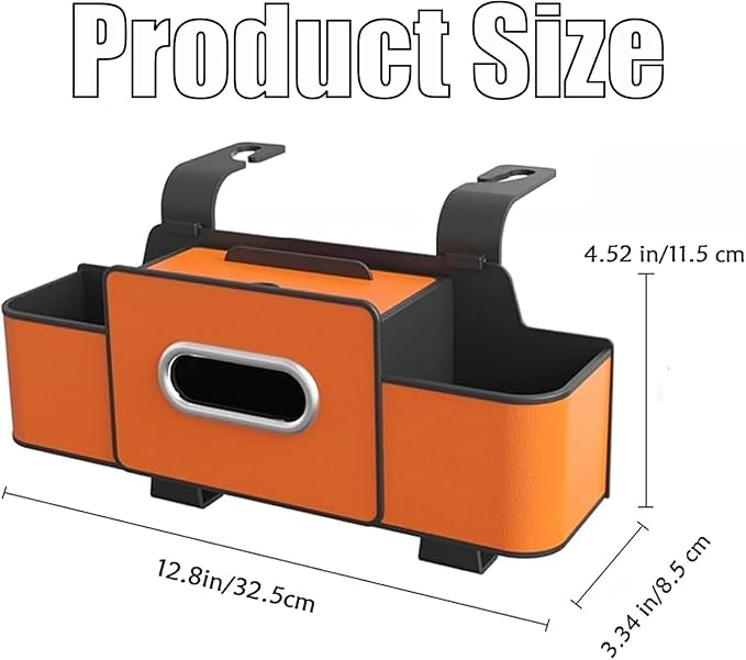 Car Organizers and Storage Box Behind Seat, Car Organizers and Storage Back Seat, With Multiple Pockets, Hanging Car Seat Storage Travel Essentials, Snacks, Bottles (Brown)