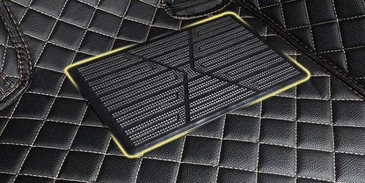 Custom All-Weather Protection Leather Car Floor Mats for Cars Sedan SUV Sports Car Waterproof Floor Mat (Black Brown)