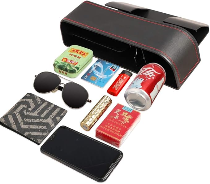 JEYODA Car Seat Gap Filler Organizer, Car Organizer Front Seat, Pack Auto Console Side Storage Box with Cup Holders，Car Organizers and Storage for Holding Phone, Sunglasses, Wallet 1PC (brown)