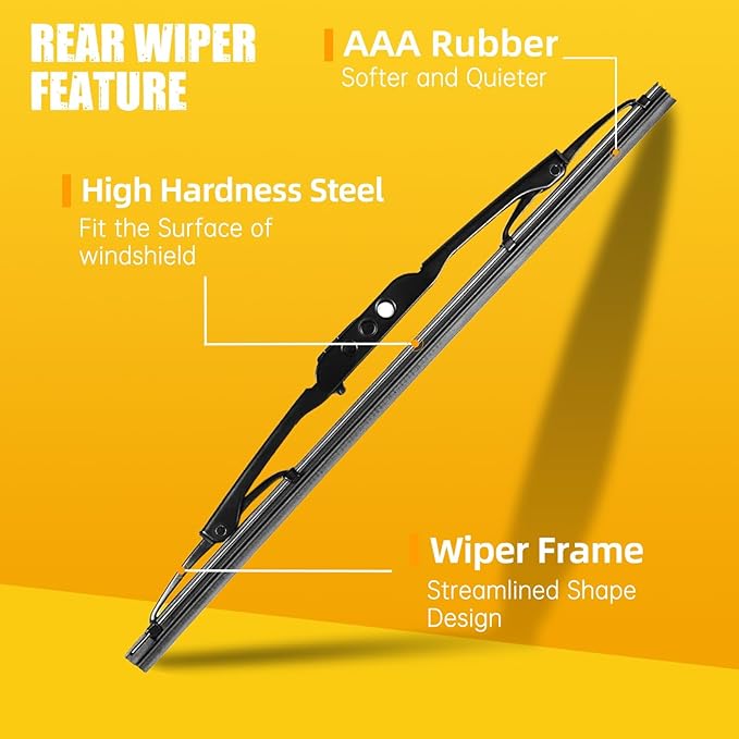 MIKKUPPA 24"+21"+13" Windshield Wiper Blades Replacement for Chevy Traverse 2012 2013 2014 2015 2016 2017 Original Factory Quality All Season Front Rear Wiper Blade Set - (Pack of 3)