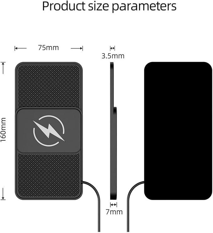Car Wireless Phone Charger for BMW 7er 740Li 750i 750Li 745e 745Le, Non-Slip Fast Inductive Chargers Charging Pad Type-C Fastcharger Auto Electronic Accessories,B 30cm Cable USB Plug-Normal
