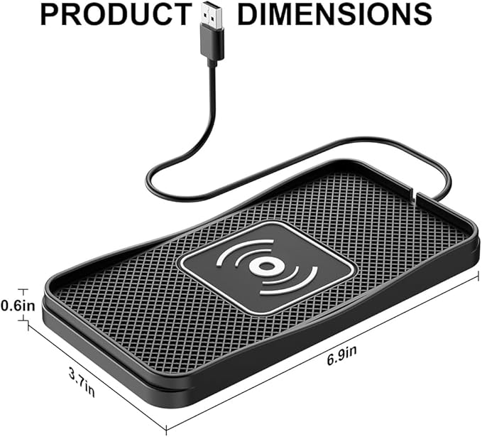 Wireless Car Charger Pad for Chevrolet Spark 2013-2022, Type-C/USB 20W Car Wireless Charger Non-Slip Phone Charging Pad Car Accessories,B 30cm Cable USB Plug