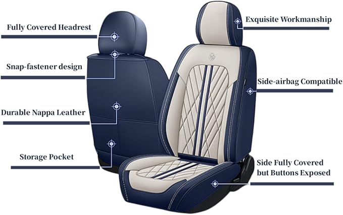 Premium Nappa Leatherette Car Seat Cover Set Custom Fit for Honda CR-V CRV 2000-2023 2024 2025 2026 Water-Proof Breathable Faux Leather Seat Cushion Protectors (Full Set 5 Seats,Pink Line)