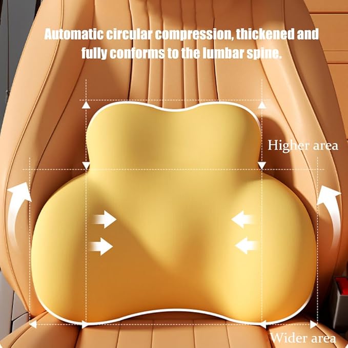 Car Lumbar Support Pillow for BMW i7 2024 Memory Foam Back Support Cushion Breathable Car Seat Lumbar Pad Accessories,Dark Gray