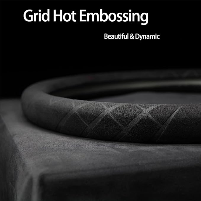 Suede Steering Wheel Cover,Compatible with Lexus IS300 IS350 RX350 NX300h IS250 Alcantara Leather Sport Non-Slip Wheel Cover Car Interior Accessories 15 inch For Man and Women
