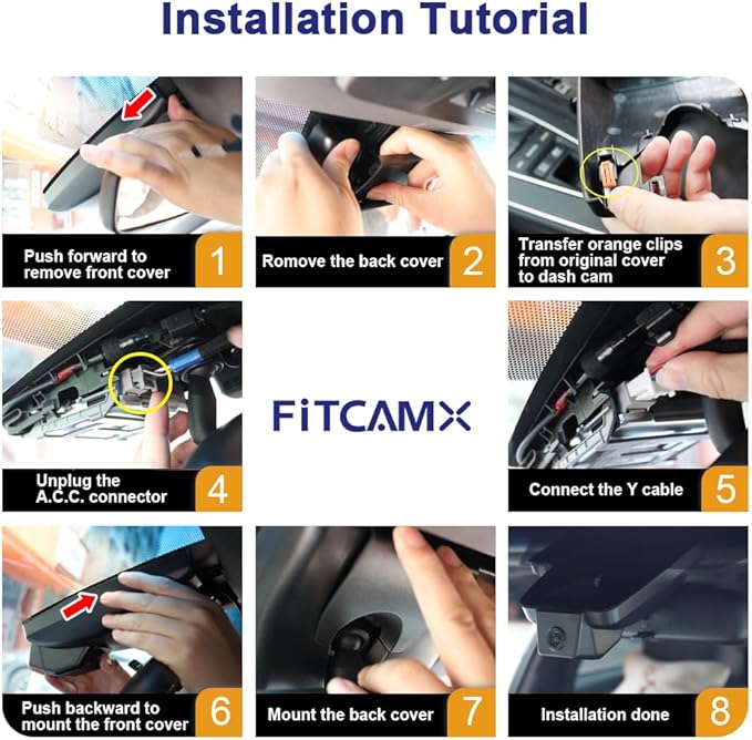 Fitcamx 4K Dash Cam Suitable for Toyota Sienna 2021-2026 LE Limited XLE Platinum XSE (XL40), OEM Factory Look, 2160P UHD Video, Loop Recording, WiFi & APP, G-Sensor, Easy to Install, 64GB Card