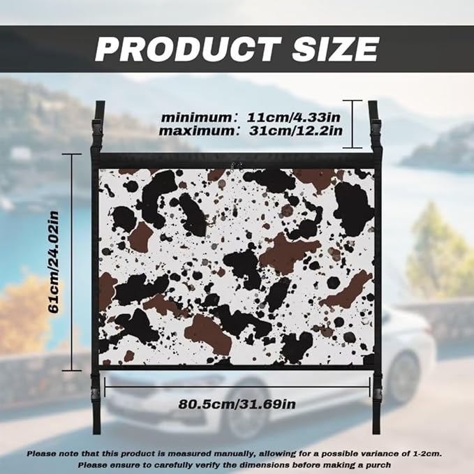 Cow Spot Pattern Auto Seat Storage Hanging Bag Multi-Purpose Seat Organizer for Vehicle Passenger Seat Organization and Storage One Size
