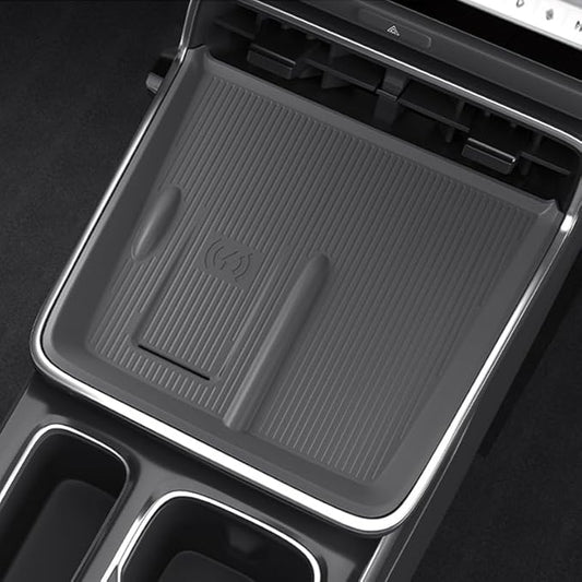Centre Control Wireless Charging Mat for Toyota Bozhi 3X bz3x 2025 Full Cover pad Non-Slip Silicone Mat Wireless Charger Mat Accessories (Black)