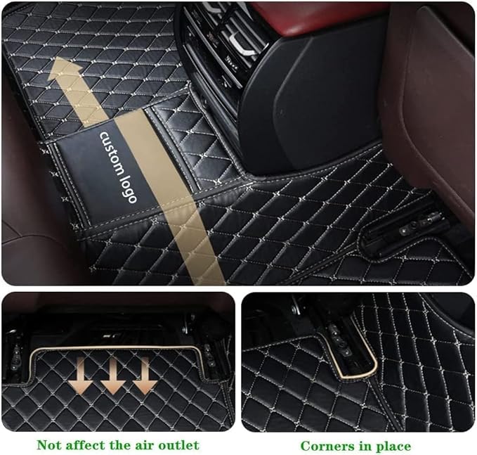 Custom Making Car Floor Mats Protection Pads for 99% Sedan/Coupe/Hatchback/SUV/Pickup Men Women Car Floor Mats Coverage Pads Anti-Slip Leather Floor Lining (Yellow)