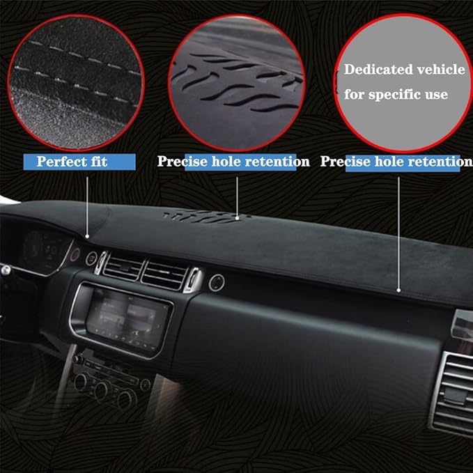 Dashboard Covers for Compass 2017-2020,Premium Flannel Fabric Anti-Glare & Non-Slip Dash Pad,Custom Fit,Flannel