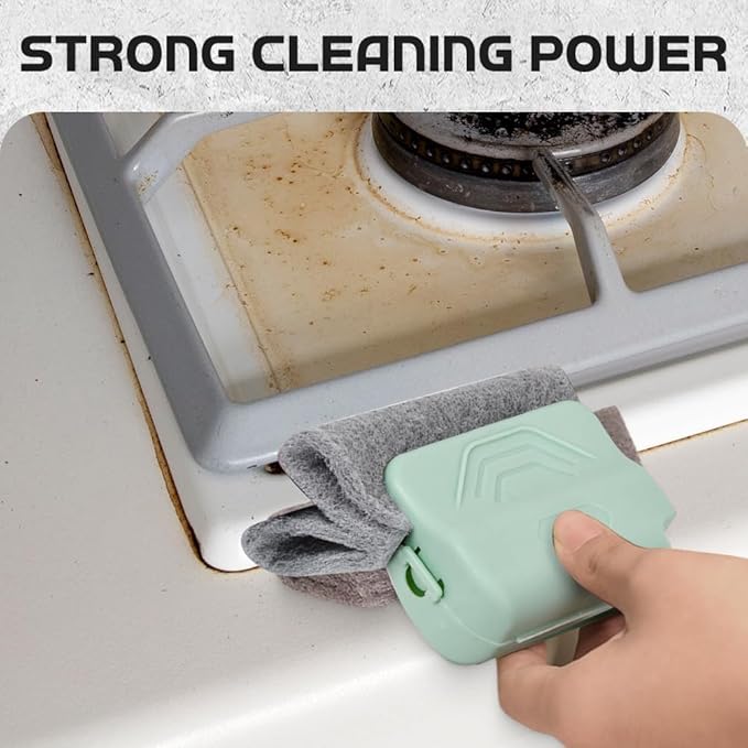 2026 New Magic Window Track Cleaner, 3Pcs Multipurpose Cleaning Brush for Window Grooves, Sliding Door Tracks, Tile Grout Lines, Shutter Slats, Car AC Vents, and Narrow Gaps (Green)
