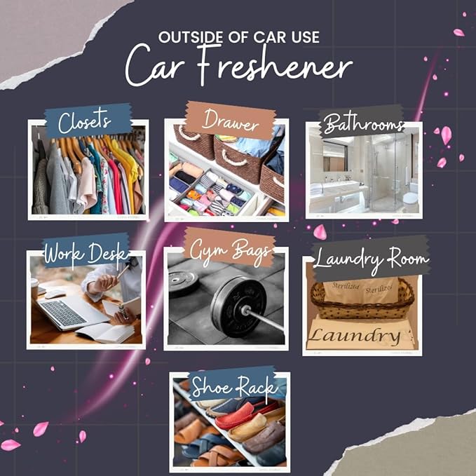 Gift Paradise® Cranberry Woods Car Air Freshener – Set of 3 (10 ml Each) | Long-Lasting Hanging Diffusers for Car & Home | Velvet Gift Bag Included | Holiday & Winter Fragrance