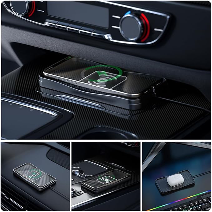 Wireless Car Charger Pad for Kia K5 2021-2026, Type-C/USB 20W Car Wireless Charger Non-Slip Phone Charging Pad Car Accessories,B 30cm Cable USB Plug