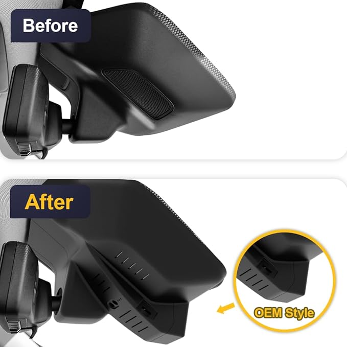 Fitcamx Front 4K+Rear 1080P 4K Dash Cam Adapts for Jeep Grand Cherokee 2023-2025 L 4XE (HD2-0513), Integrated OEM Look, Dual HD Video, WiFi & APP, Loop Recording, G-Sensor, Easy to Use, 128GB Card
