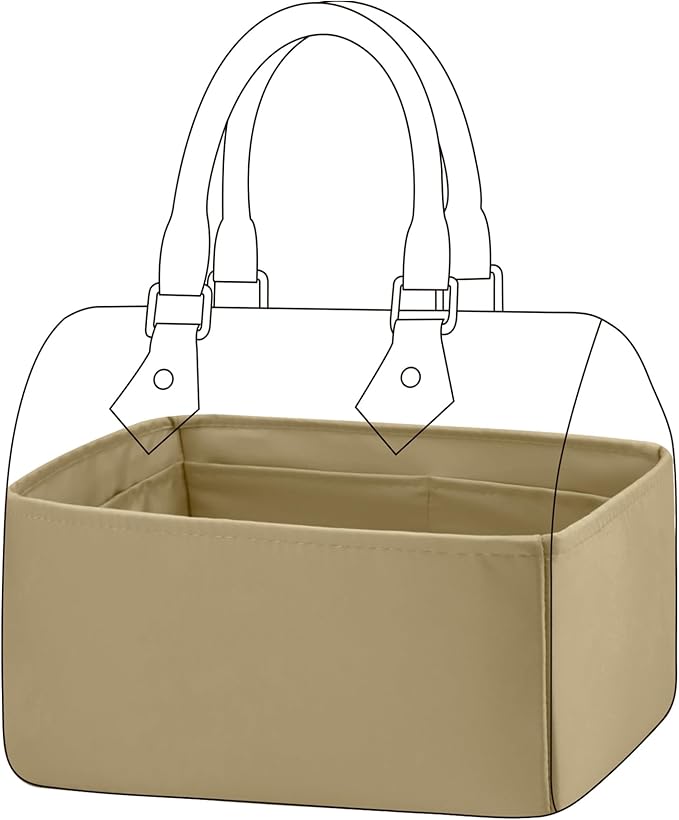 DGAZ Silk Purse Organizer Insert Fits LV Speedy 16/20/25/30/35/40/45 bags，Silky Smooth Bag Organizer，Luxury Handbag & Tote Shaper(S2 trench,SP20)