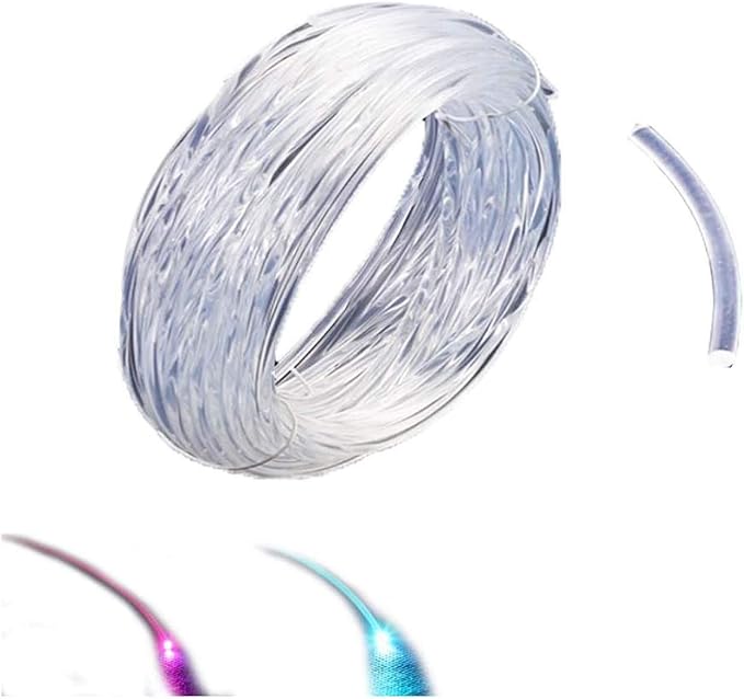 Raysell 2mm Car Home LED Lighting Decoration PMMA Side Glow Fiber Optic Cable DIY 100 Meter Length