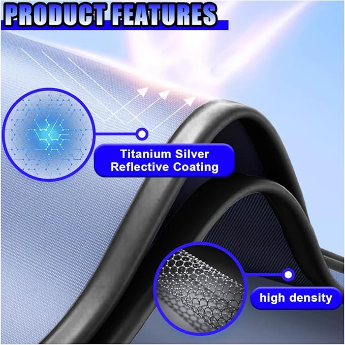 Magnetic Car Rear Window Sun Shade, Full Blackout Auto Side Window Covers, UV Rays Protector Windshield Privacy Curtain, Universal Sun Heat Blocker Auto Accessory for SUV, Truck (Rear)