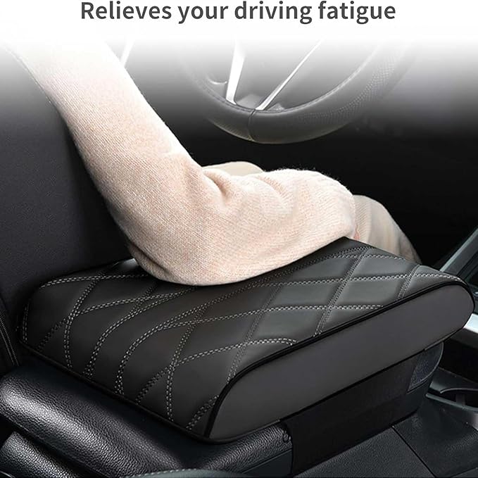 Car Armrest Cushion for Nissan Murano III (Z52) 2015-2017 2018 2020 2021 2022 2023, Car Armrest Pad Soft Leather Car Center Console Cover Car Interior Accessories,C-Red