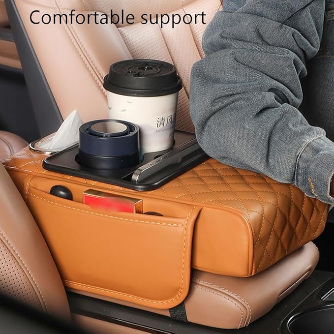 Center Console Cover for Jeep Cherokee 1984-2001 XJ,Car Center Console Cover,Armrest Storage Box Mat,Car Center Console Cushion Pad,Car Armrest Box Pad,Beige