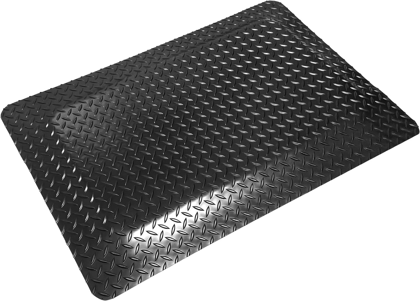Rhino Mats, American Classic Diamond Anti-Fatigue Mats, Industrial Ergonomic Comfort Standing Mat for Work, Home, Garage, Office, Kitchen or Anywhere (Black 1" Thick, 3 FT. x 23 FT.)