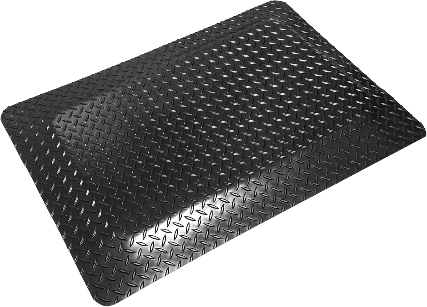 Rhino Mats, American Classic Diamond Anti-Fatigue Mats, Industrial Ergonomic Comfort Standing Mat for Work, Home, Garage, Office, Kitchen or Anywhere (Black 1" Thick, 3 FT. x 24 FT.)
