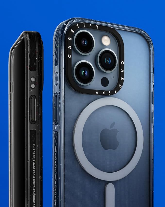 CASETiFY Impact iPhone 15 Pro Max Case [4X Military Grade Drop Tested / 8.2ft Drop Protection/Compatible with Magsafe] - Animal Prints - Under The Sea - Clear Black